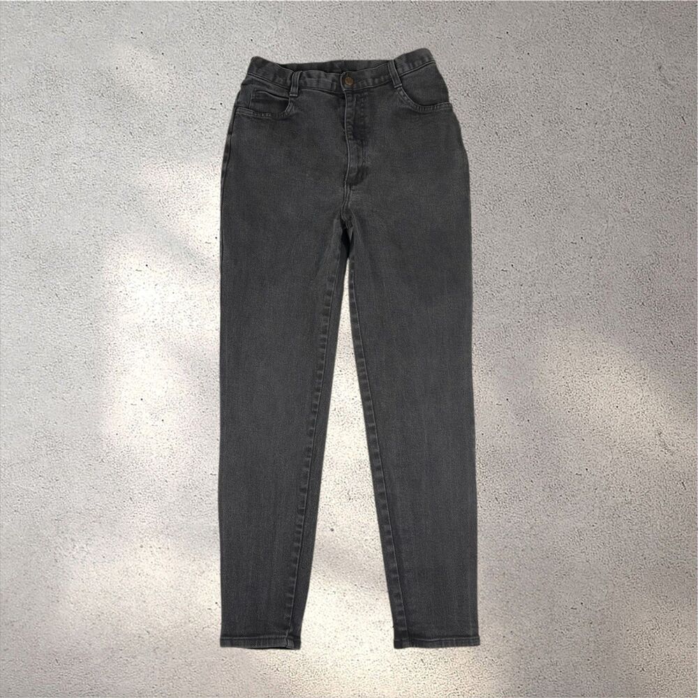 Forenza Vintage High Rise Skinny Jeans Women’s 12 Black Made in USA Retro EUC